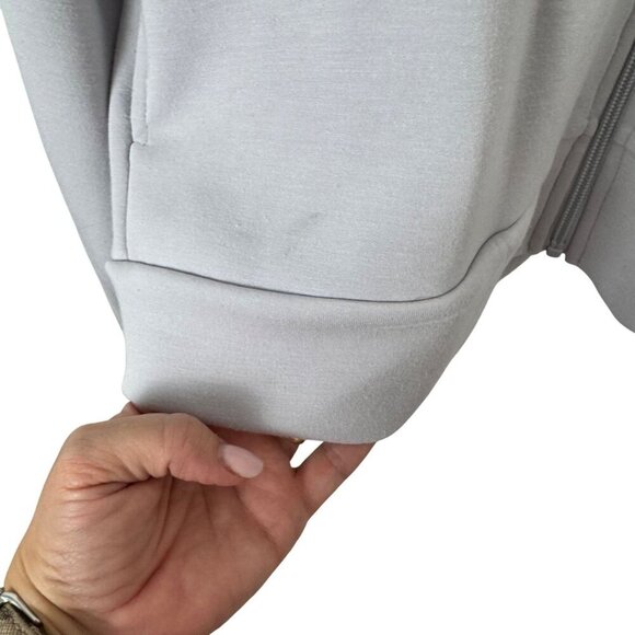 Magaschoni Silver Grey Full Zip Jacket Women's Med Activewear Casual Neutral GUC - Picture 2 of 8